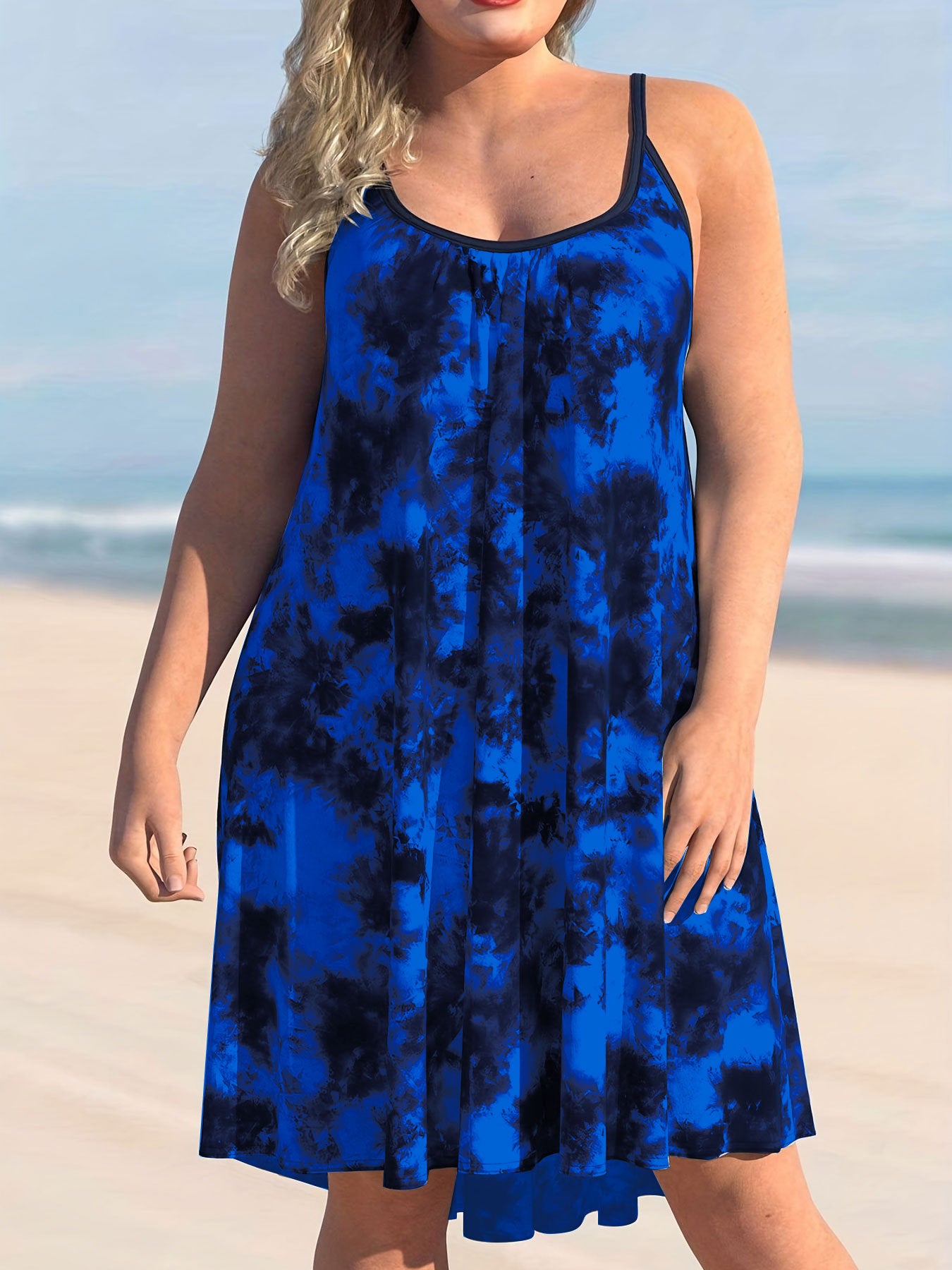 L-6XL-2024 Rochie larga tip tuba cu imprimeu cu curea