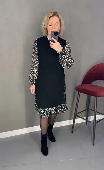 🔥🥰【S-3XL】Noua rochie florala la moda de iarna, confortabila si calda