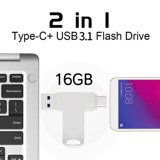 [Cumparati 1 obtineti 1] Unitate flash 16GB (USB3.1+Type-c) pentru telefoane mobile si computere