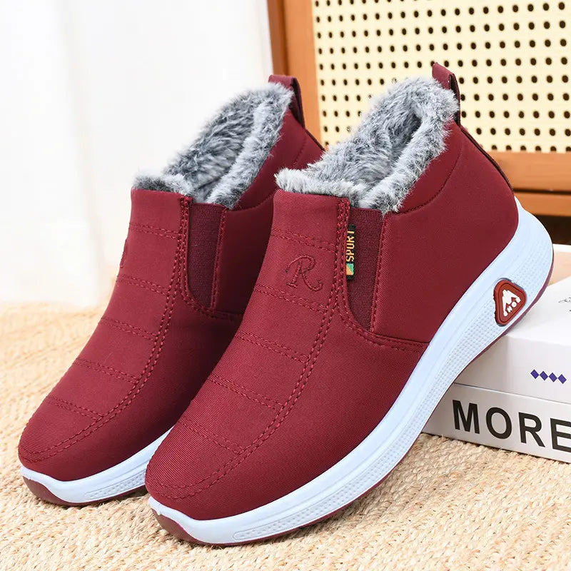 🔥velvet și îngroșare🔥【35-41】 pantofi de iarnă impermeabili din bumbac cald pentru femei