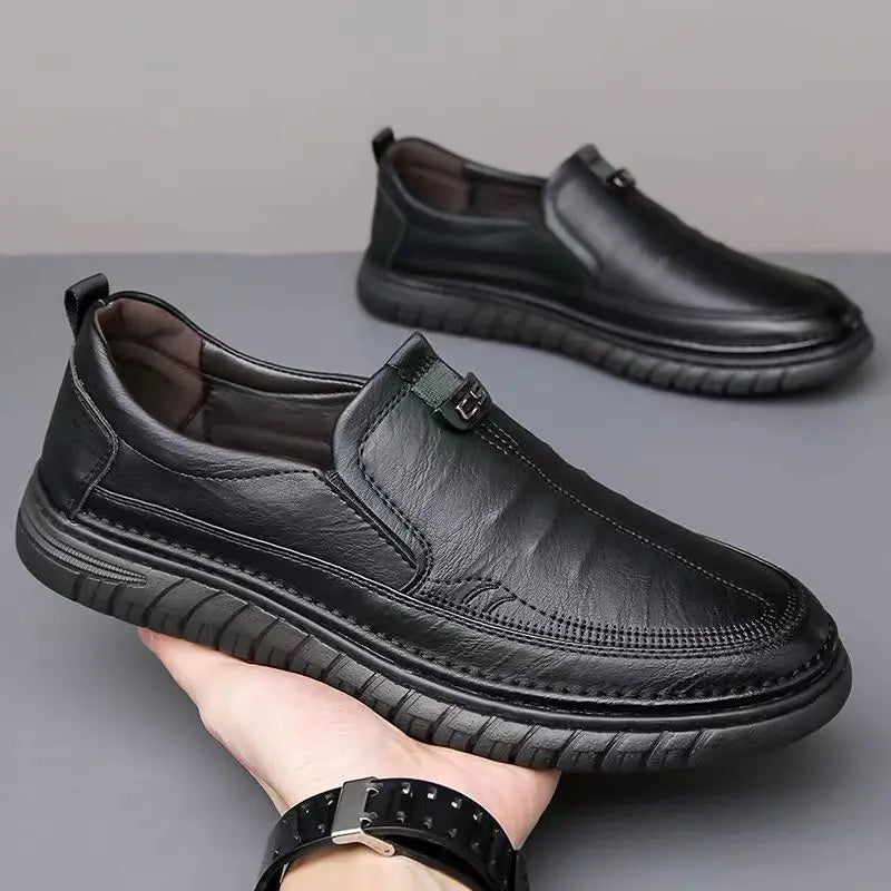 【39-44】Pantofi casual din piele, cu talpă moale, antiderapante