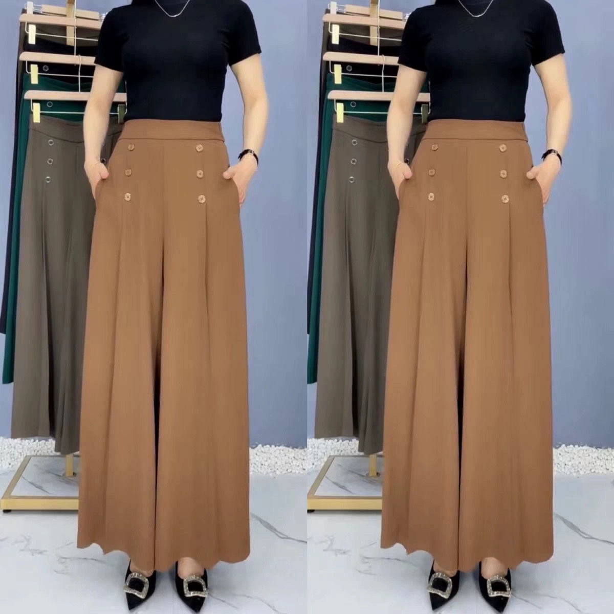 LAST DAY 49% OFF - [Comfort and Slim] Stylish Pleated Wide-leg Pants