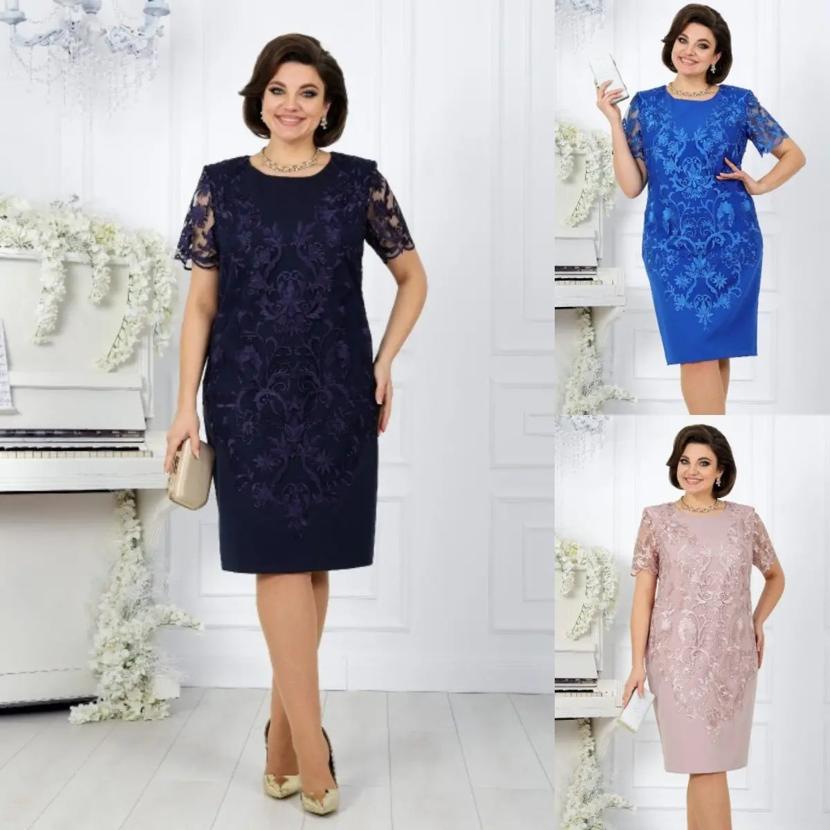 😍💖【S-3XL】 2024 rochie cu mâneci scurte imprimată la modă nouă de primăvară și vară