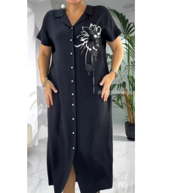 【50%OFF】【S-5XL】 Noua rochie de vară casual de modă nouă cu gât în V