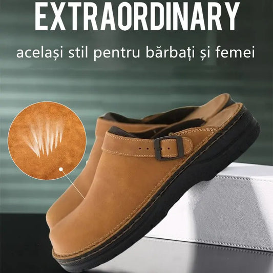 【50%OFF】【36-48】Papuci casual din piele cu talpă moale