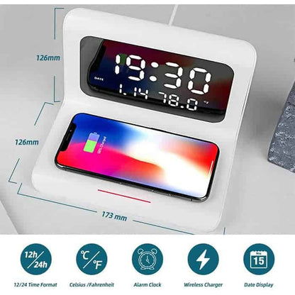 DigitalStation, statie de incarcare inovatoare, 4in 1incarcator wireless, ceas cu alarma, calendarsi termomentru - all in one!