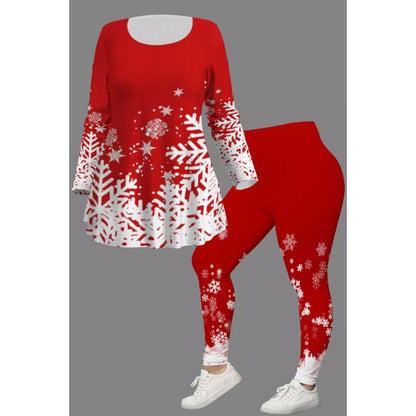 [L-5XL]Crăciun imprimare creativă 3D digital casual costum largi gât rotund pentru femei