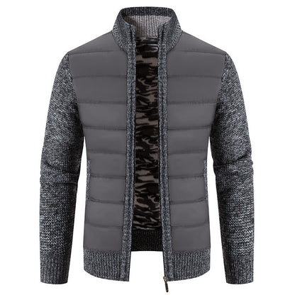 【M-3XL】 Jachetă pulover cu guler stand pentru bărbați cardigan tricotat largi