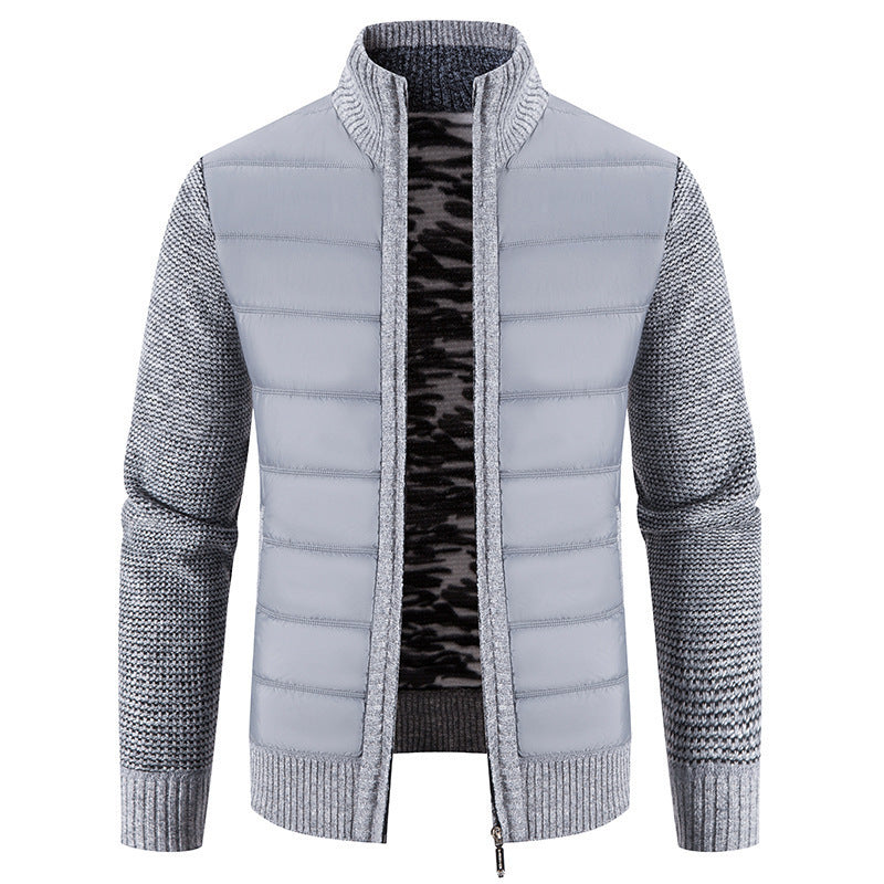 【M-3XL】 Jachetă pulover cu guler stand pentru bărbați cardigan tricotat largi