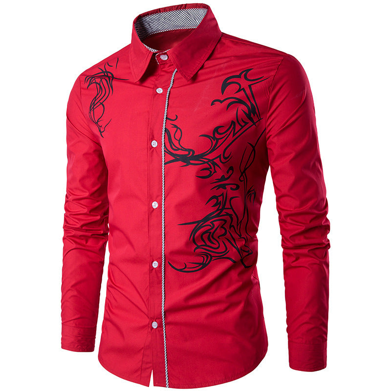 🔥【70%OFF】【Cumpara 1 si primesti 1 gratis】【M-3XL】2024 Cămașă Slim Fit pentru bărbați cu dragon