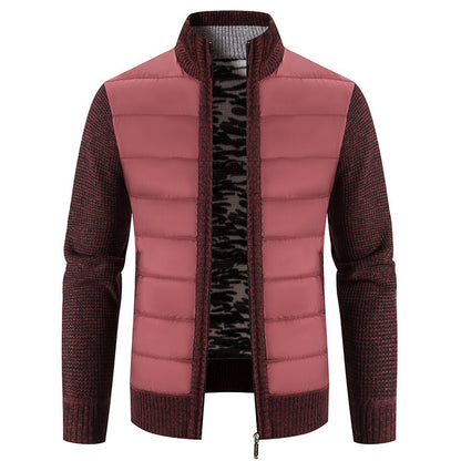 【M-3XL】 Jachetă pulover cu guler stand pentru bărbați cardigan tricotat largi