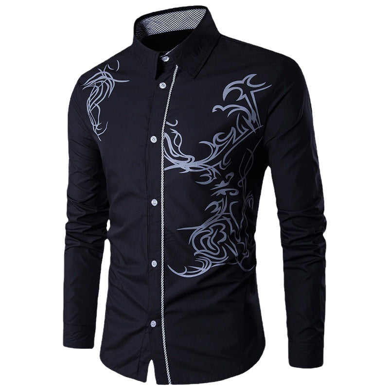 🔥【70%OFF】【Cumpara 1 si primesti 1 gratis】【M-3XL】2024 Cămașă Slim Fit pentru bărbați cu dragon