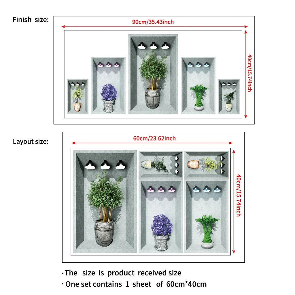 Autocolante în ghivece cu efect 3D（1 Set 4 pcs）
