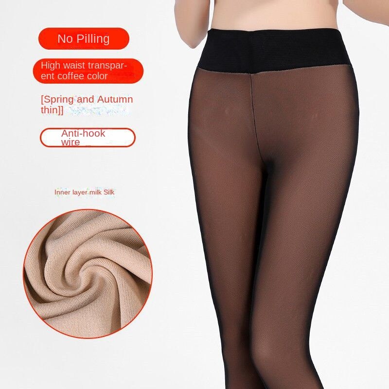 Leggings slăbănogi din lână cu două straturi, eleganti, cu mărime mare