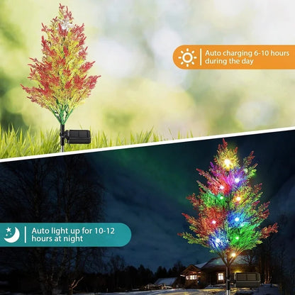 【Ofertă limitată】Solar Christmas Tree Lamp Outdoor Christmas Holiday Lamp Courtyard Landscape Lamp Waterproof Solar Lawn Decorative Lights